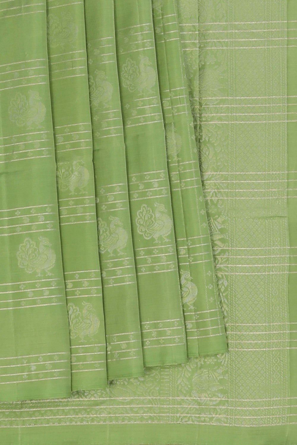 Image of South Silk Aqua Green Saree